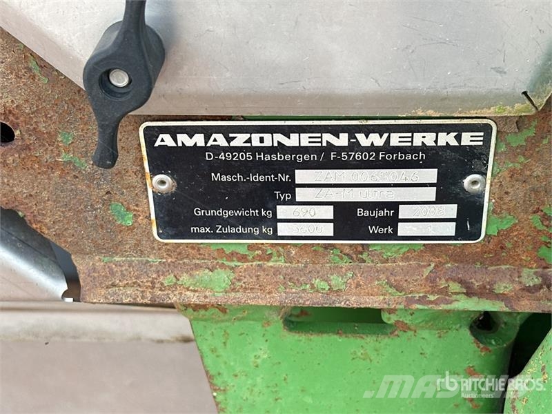Amazone ZAM Ultra 3-Point 3600 kg Fertilizer Spreader Flüssigdüngerstreuer