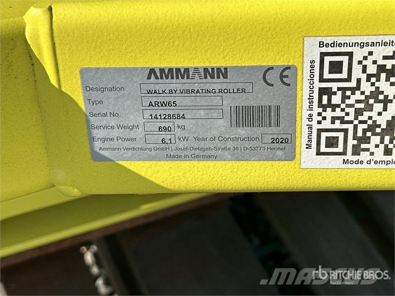 Ammann ARW65 Rolos compactadores de tambor duplo