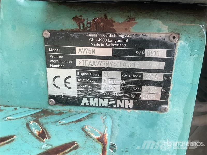 Ammann AV75N Double Drum Roller (Inoperable) Tandemrullid