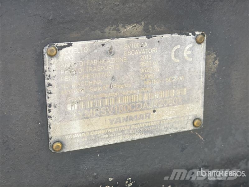 Ammann Yanmar SV 100- 1A Tracked Excavator Rupsgraafmachines