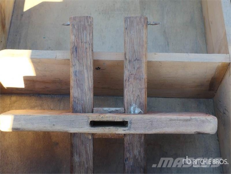  Antique Large Heavy-Duty Wooden Workbench Other components