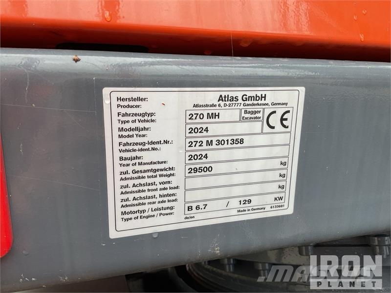 Atlas 270MH Material Handler/ Wheel Material Handler (Un Construction - Others