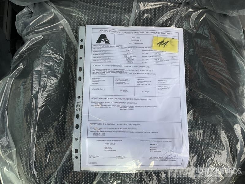 Atlas 270MH Wheel Material Handler (Unused) Construction - Others