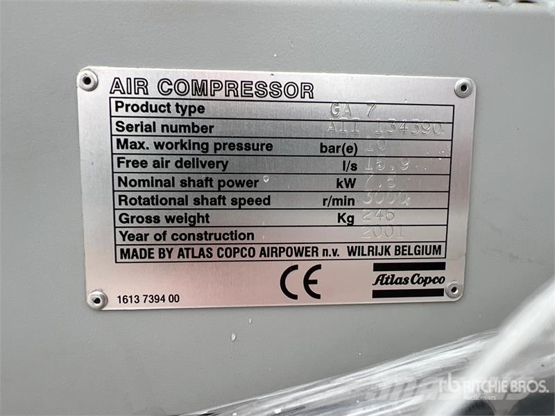 Atlas Copco GA7 Air Compressor Kompressorer