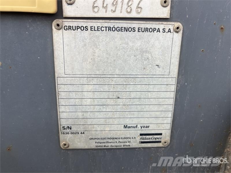 Atlas Copco QAS 30 S/A Generator Trailer (Inoperable) Tieflader