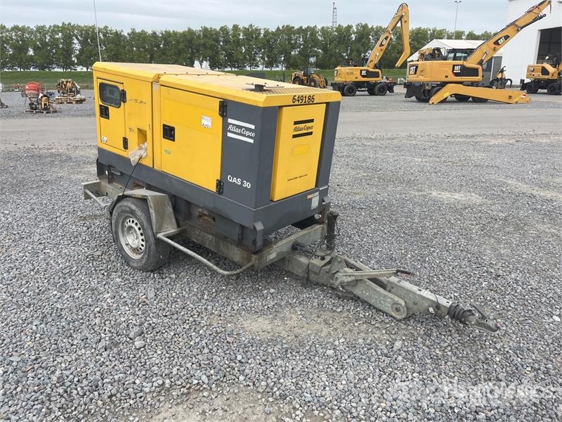 Atlas Copco QAS 30 S/A Generator Trailer (Inoperable) Tieflader