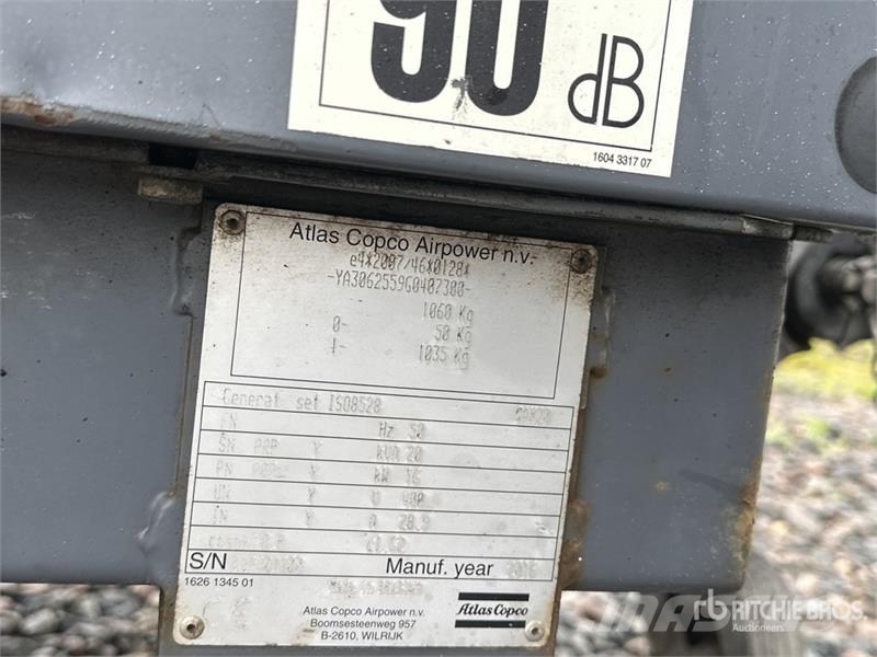 Atlas Copco QAX20 20 kVA Mobile Generator Set Dizelski agregati
