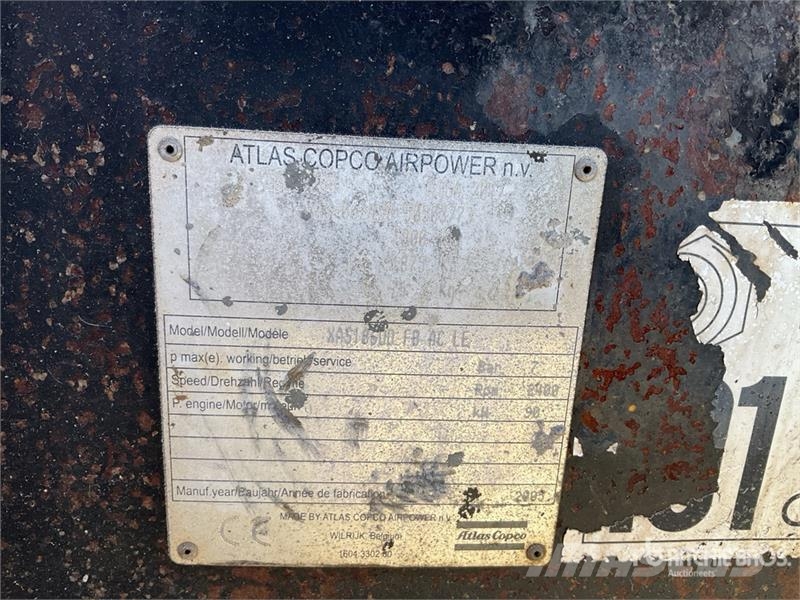 Atlas Copco XAS186DD Air Compressor Kompressorid