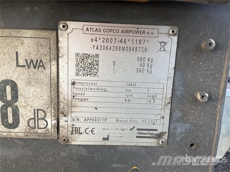 Atlas Copco XAS48 Mobile Air Compressor Kompressoren