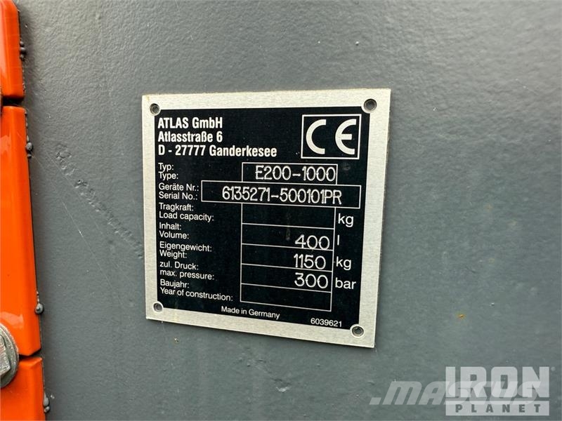 Atlas E200-1000 1080 mm Rotating Demolition Grapple/ Dem Grapples