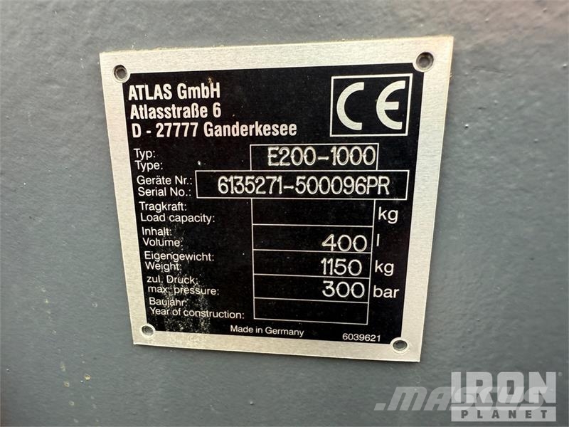 Atlas E200-1000 1080 mm Rotating Demolition Grapple/ Dem Grapples