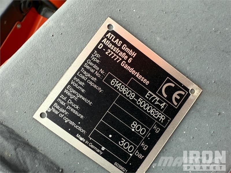 Atlas E771-4 Rotating 800L Grapple/ Excavator Grapple (U Grapples