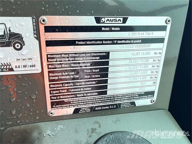 Ausa C501HX4 5000 kg 4x4 Rough Terrain Forklift (Unused Камиони за херавни местности