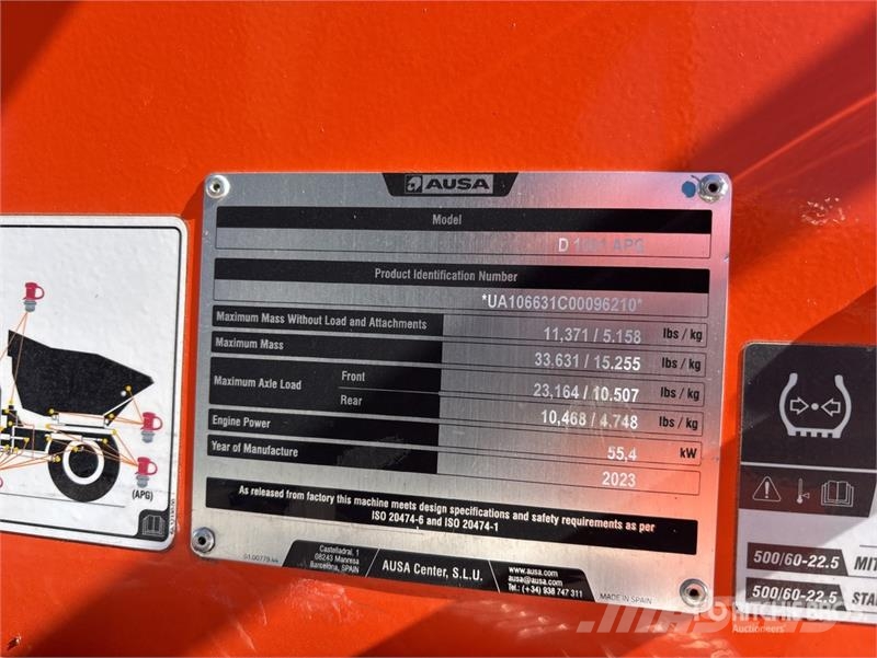 Ausa D1001APG 4x4 Swivel Dumper (Unused) Demperi za gradilišta