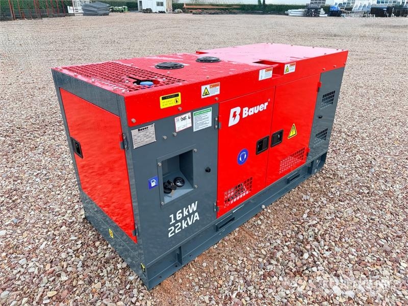 Bauer Generatoren GFS-16KW 20 kVA Skid-Mounted Generator 디젤 발전기