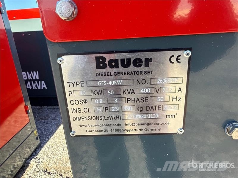 Bauer Generatoren GFS-40 ATS Generator Set (Unused) Dízel áramfejlesztők