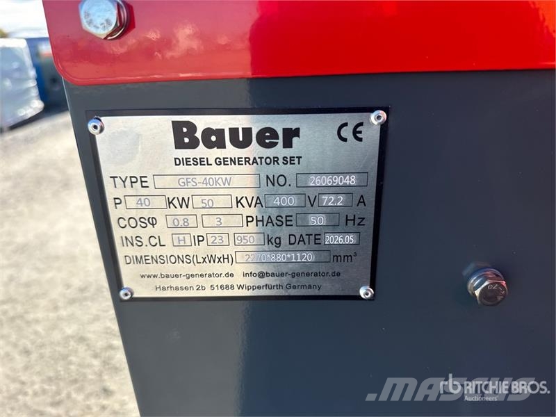 Bauer Generatoren GFS-40 ATS Generator Set (Unused) Dízel áramfejlesztők