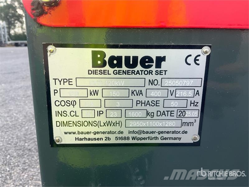Bauer Generatoren GFS-120 ATS Generator Set Diiselgeneraatorid