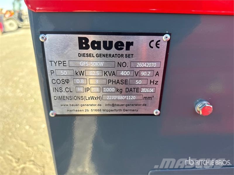 Bauer Generatoren GFS-50 ATS Generator Set (Unused) Dízel áramfejlesztők