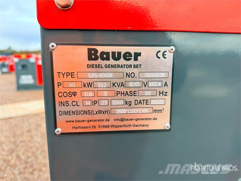 Bauer Generatoren GFS-90KW 112 kVA Skid-Mounted Generato مولدات ديزل
