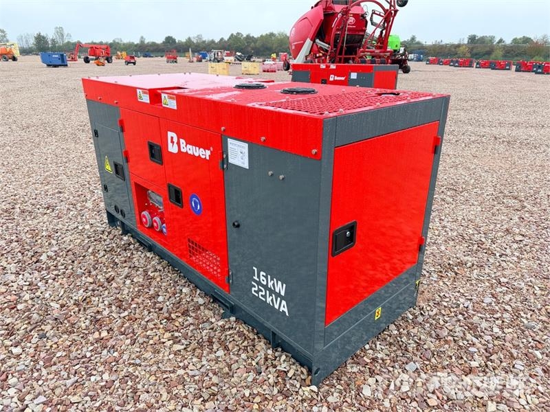 Bauer Generatoren GFS-16KW 20 kVA Skid-Mounted Generator 디젤 발전기