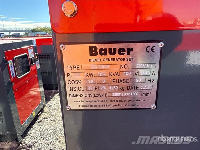 Bauer Generatoren GFS-80 ATS Generator Set (Unused) Dízel áramfejlesztők