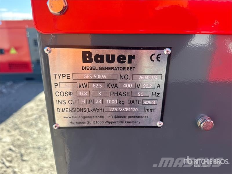 Bauer Generatoren GFS-50 ATS Generator Set (Unused) Dízel áramfejlesztők