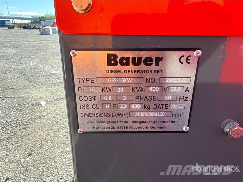 Bauer Generatoren GFS-16 ATS Generator Set (Unused) مولدات ديزل
