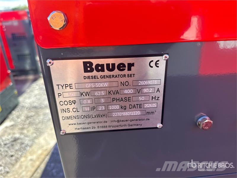 Bauer Generatoren GFS-50 ATS Generator Set (Unused) Dízel áramfejlesztők