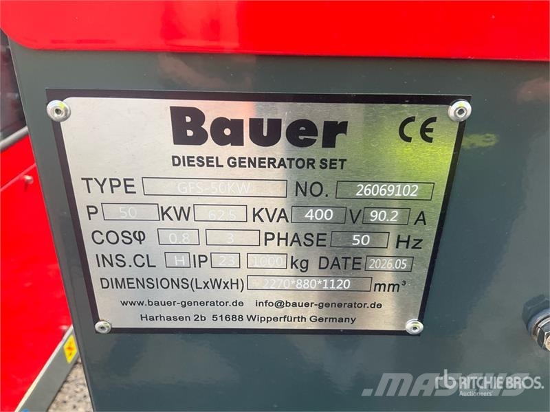 Bauer Generatoren GFS-50 ATS Generator Set Dizel agregati