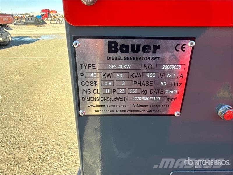 Bauer Generatoren GFS-40 ATS Generator Set (Unused) Dízel áramfejlesztők