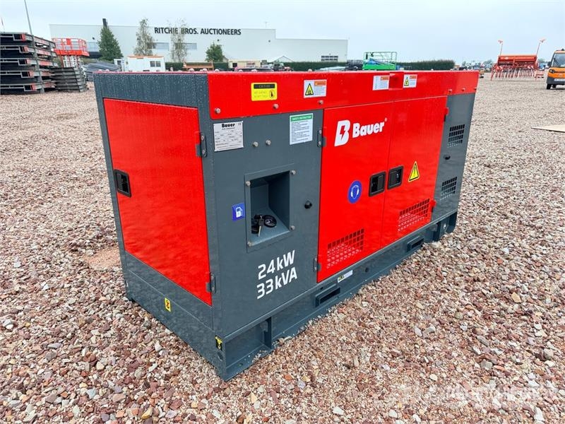 Bauer Generatoren GFS-24KW 30 kVA Skid-Mounted Generator 디젤 발전기
