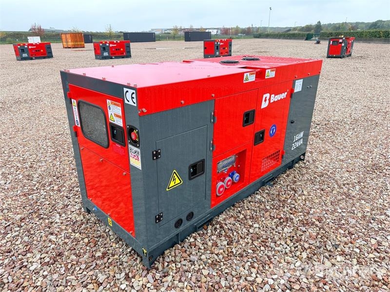 Bauer Generatoren GFS-16KW 20 kVA Skid-Mounted Generator 디젤 발전기