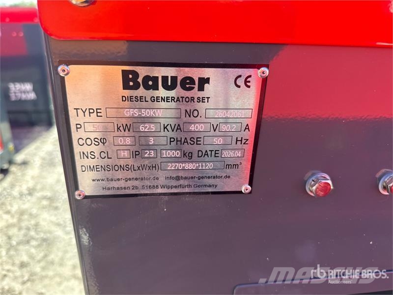 Bauer Generatoren GFS-50 ATS Generator Set (Unused) Dízel áramfejlesztők