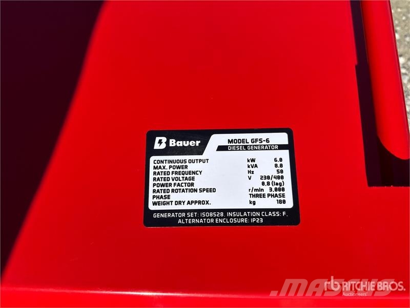 Bauer Generatoren GFS6-400 Portable Generator Set (Unuse Други генератори
