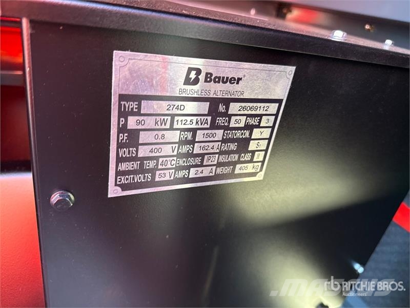Bauer Generatoren GFS90KW Generator Set (Unused) مولدات ديزل