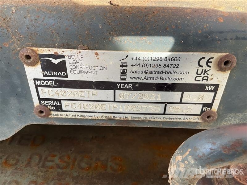 Belle of (3) Belle FC4020ETP Vibratory Plate Compactor Plate compactors