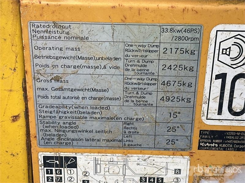  BENS 250R Swivel Crawler Mini Dumper (Inoperable) Mini Dumpers