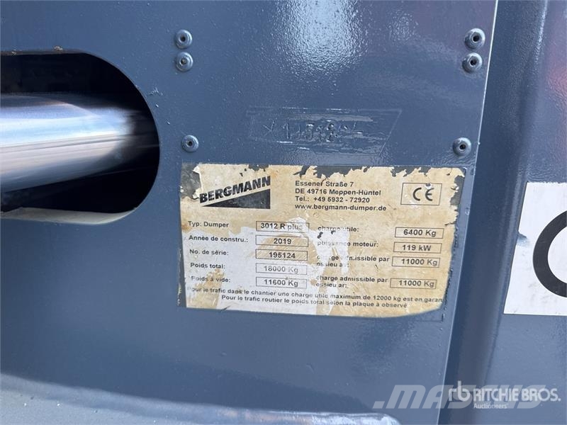 Bergmann 3012R PLUS 6.4 t 4x4 Motobasculeur Dumper Väikekallurid