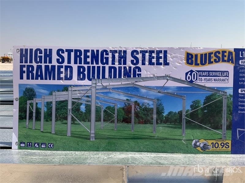 BLUESEA L100FT x W50 FTx H18FT Steel Frame Only St Stålramsbyggnader