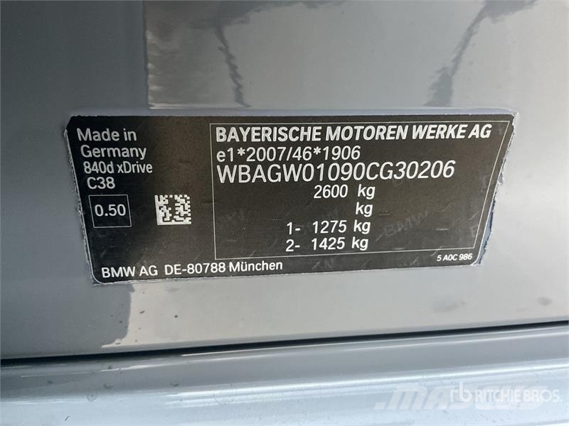 BMW 840D Automobile Sõiduautod