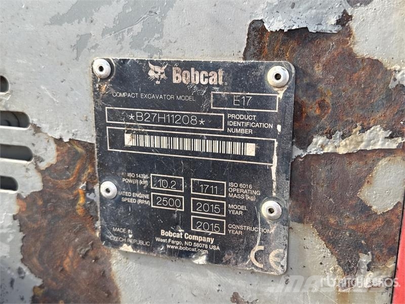 Bobcat E17 Mini Pelle Mini Excavator حفارات صغيرة أقل من 7 طن (حفارات صغيرة)