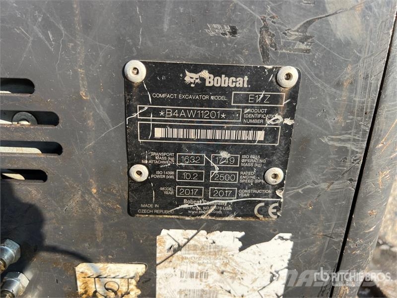 Bobcat E17Z Mini Excavator Mini ekskavatörler, 7 tona dek