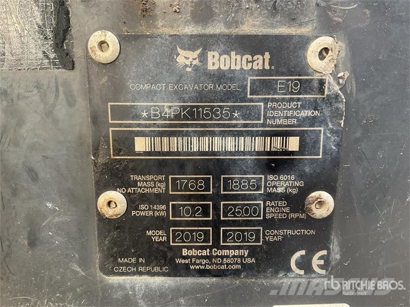 Bobcat E19 Minigraafmachines < 7t
