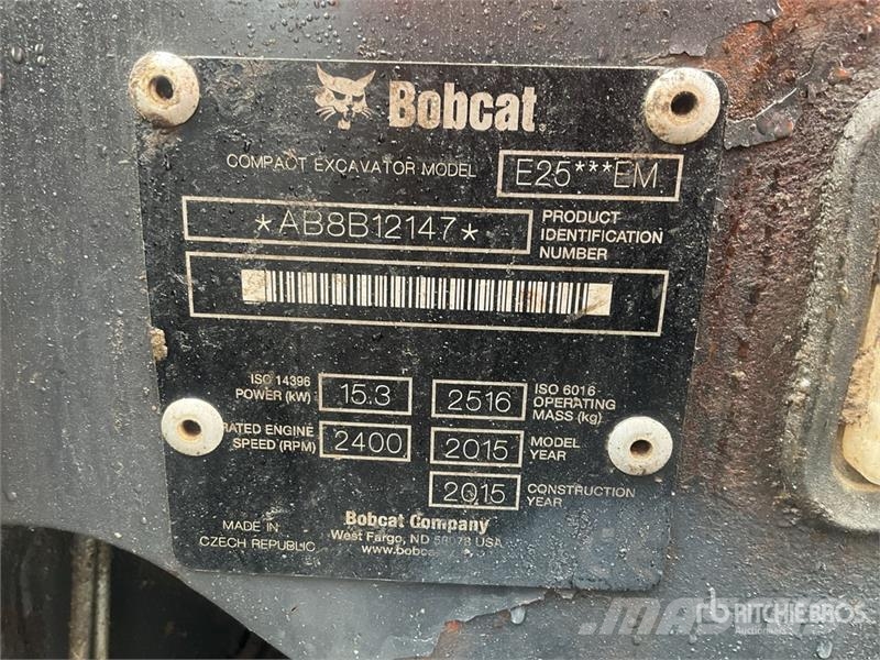 Bobcat E25 Mini Excavator Minigraafmachines < 7t