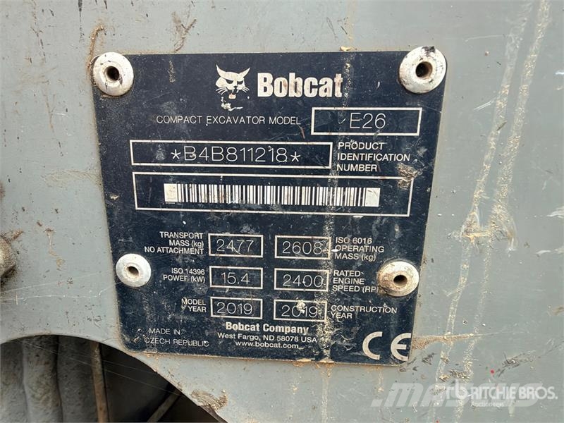 Bobcat E26 Mini pelle < 7t