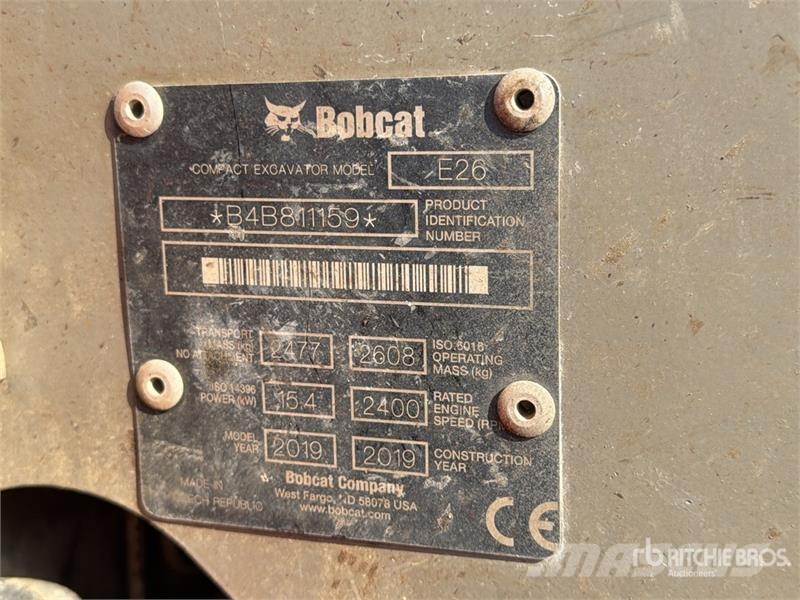 Bobcat E26 Minigraafmachines < 7t