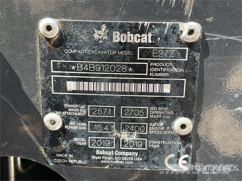 Bobcat E27Z Mini Excavator Mini excavators < 7t (Mini diggers)
