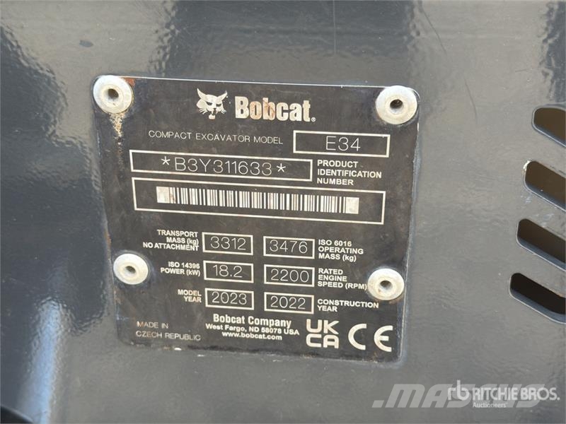 Bobcat E34 Mini Excavator Мини екскаватори < 7 т