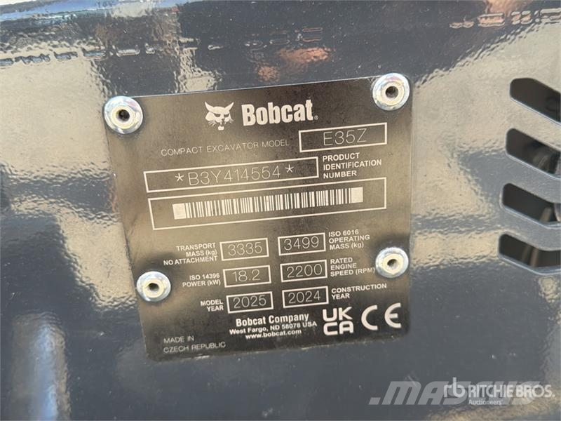 Bobcat E35Z Mini Excavator Mini ekskavatörler, 7 tona dek